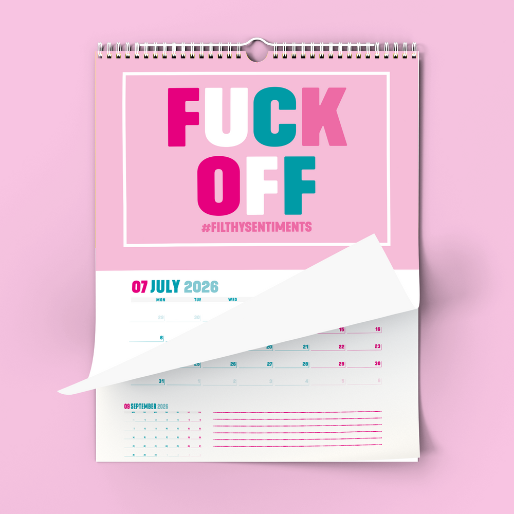 Colourful Pink 2026 Filthy Sentiments Wall Calendar #8 image